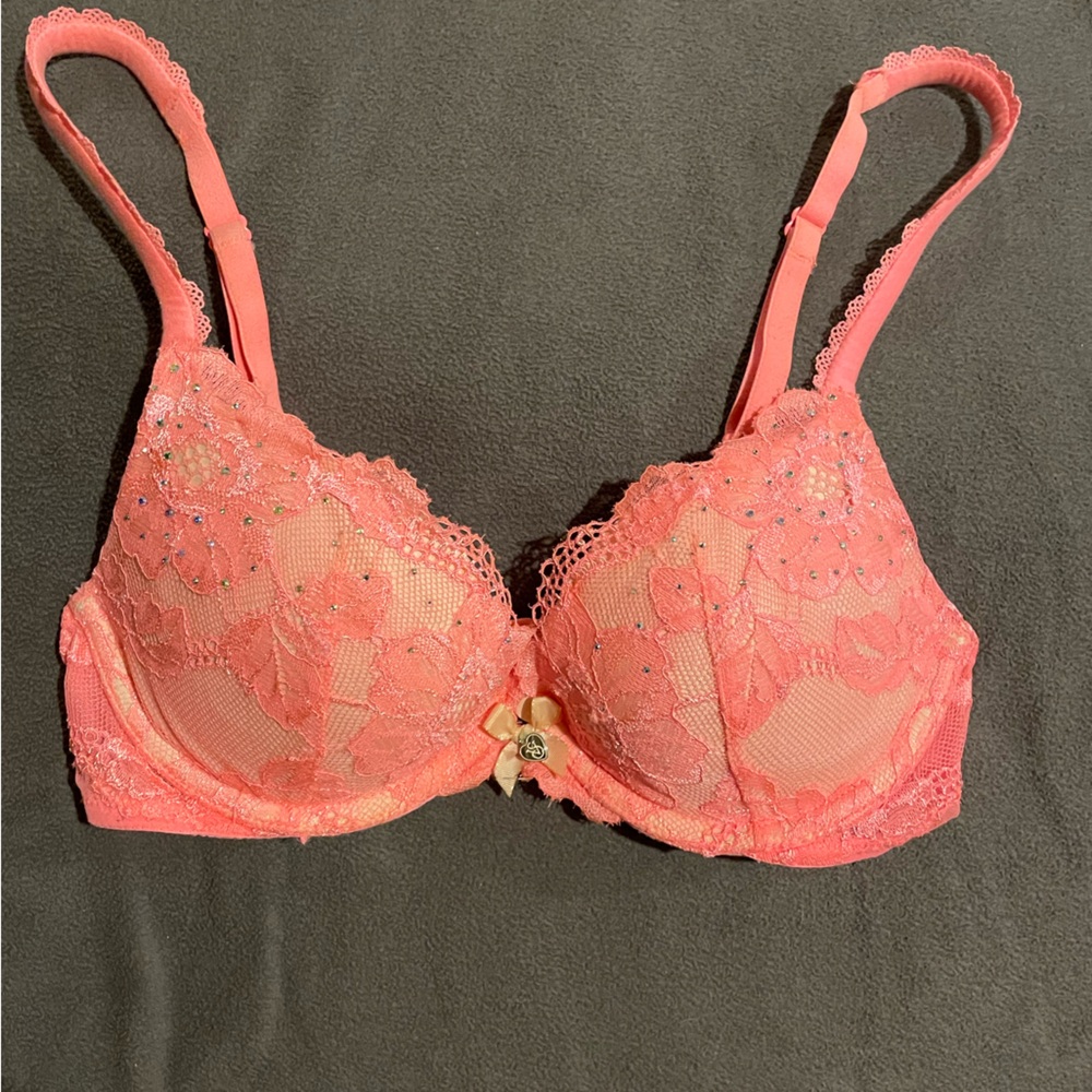Body By Victoria rhinestone push up bra- 32c